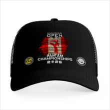 Load image into Gallery viewer, Black Trucker Hat - 2025 Canadian Open Pan Am Championships
